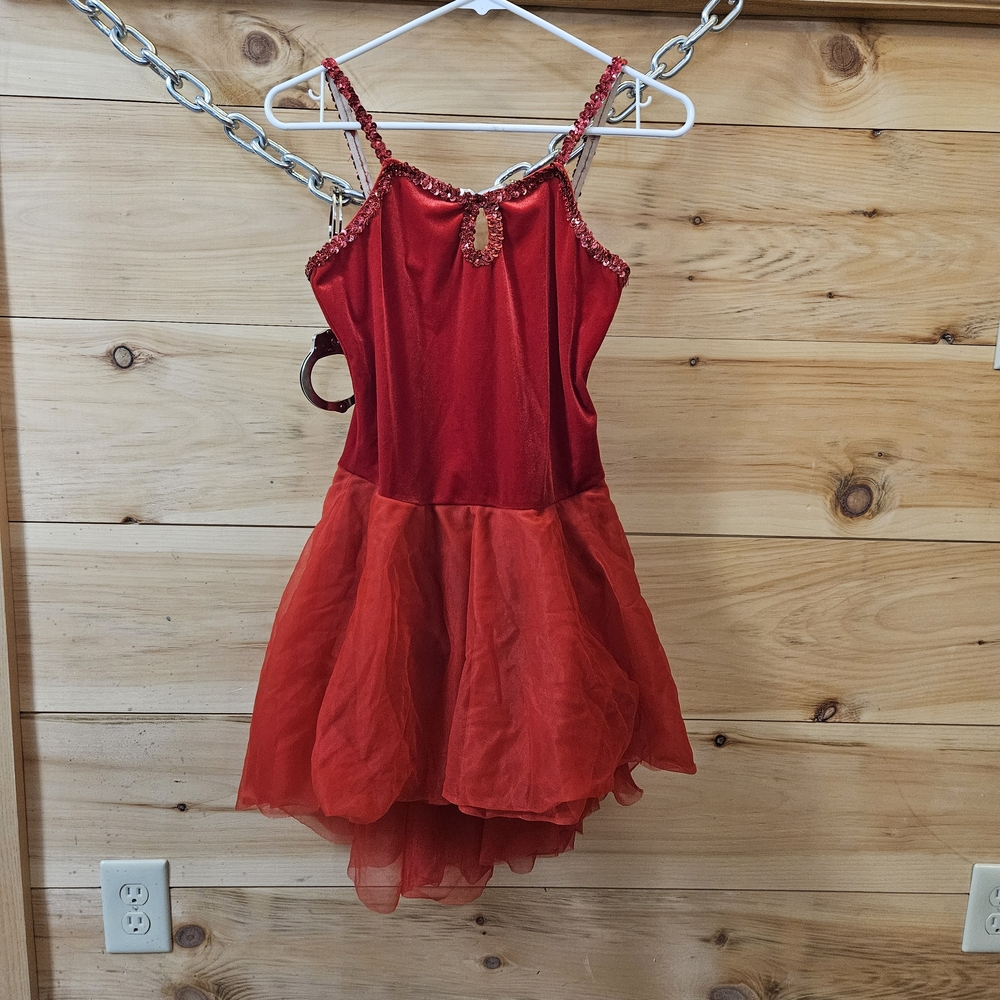 Revolution Red Sequin High-Low Soft Tulle Dance Dress Costume